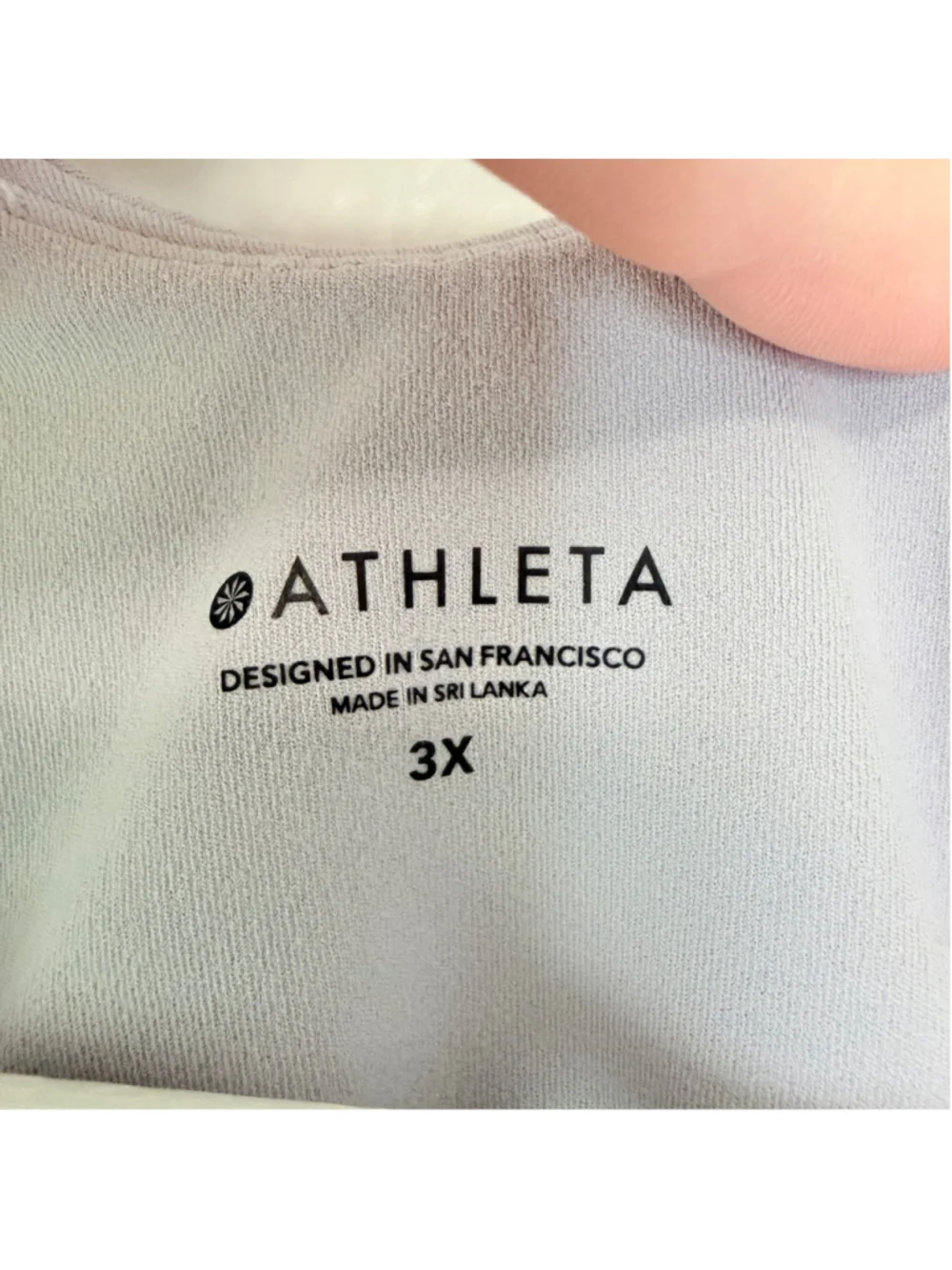 Athleta Conscious Crop Sports Bra Women's Size 3X Grey Athleisure Activewear Gym